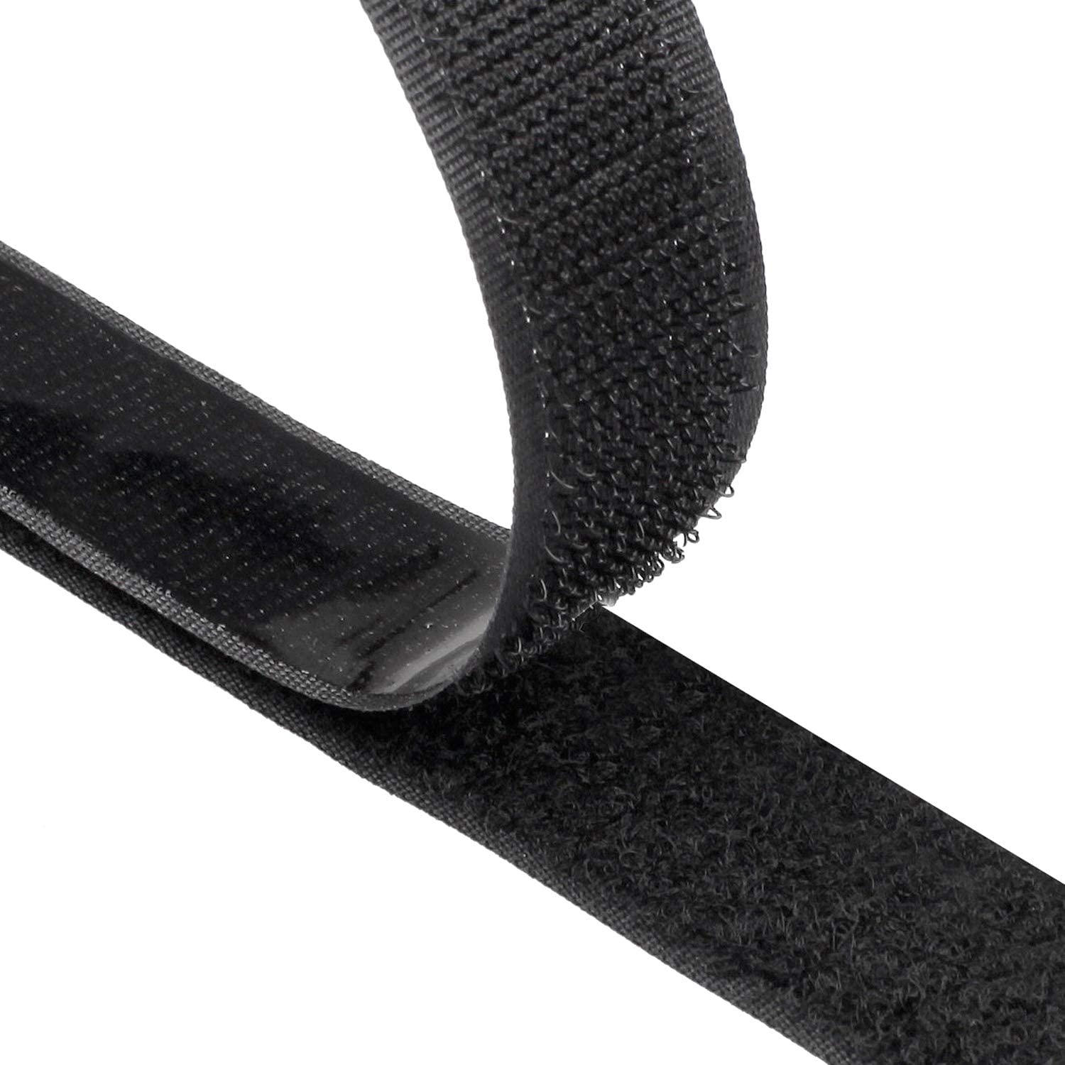 Adhesive Hook and Loop Tape, 8 m Extra Strong Double-Sided Sticky Tape, Self-Adhesive Sticky Back Fastening Tape, 20 mm Wide,Black